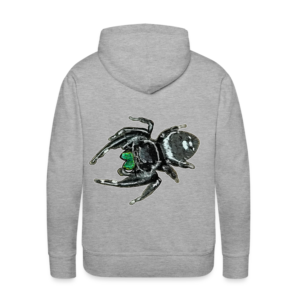 Männer Hoodie Phidippus regius White Bahamas male - Grau meliert