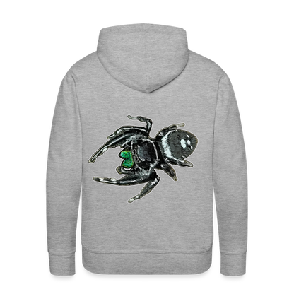 Männer Hoodie Phidippus regius White Bahamas male - Grau meliert