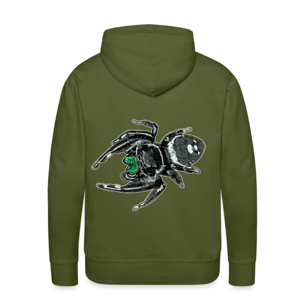 Männer Hoodie Phidippus regius White Bahamas male - Olivgrün