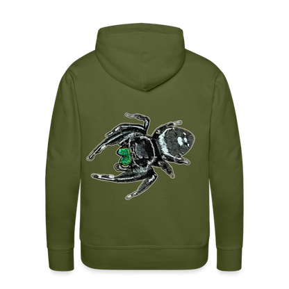 Männer Hoodie Phidippus regius White Bahamas male - Olivgrün