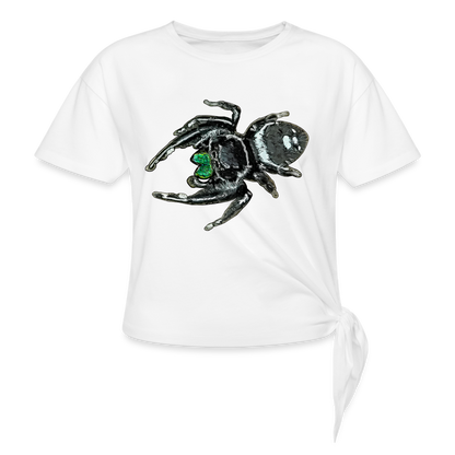 Frauen Knotenshirt Phidippus regius White Bahamas male - weiß