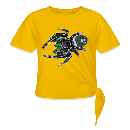 Frauen Knotenshirt Phidippus regius White Bahamas male - Sonnengelb