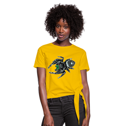 Frauen Knotenshirt Phidippus regius White Bahamas male - Sonnengelb