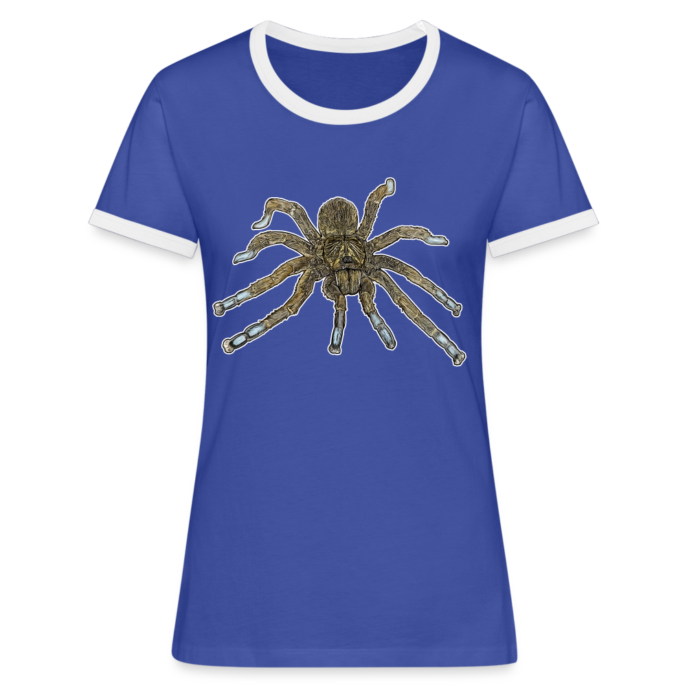 Frauen Kontrast-T-Shirt Idiothele mira - Blau/Weiß