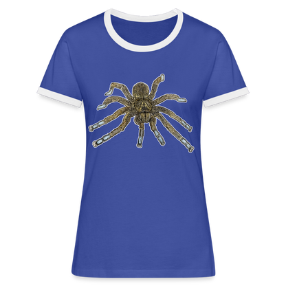 Frauen Kontrast-T-Shirt Idiothele mira - Blau/Weiß