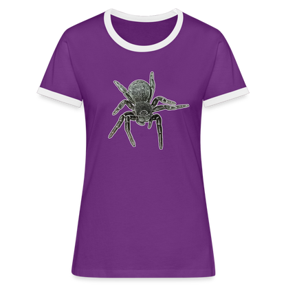 Frauen Kontrast-T-Shirt Eresus walckenaeri - Lila/Weiß