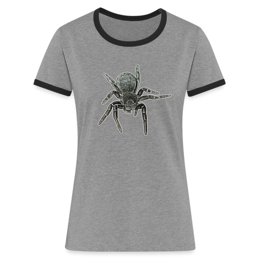 Frauen Kontrast-T-Shirt Eresus walckenaeri - Grau meliert/Schwarz