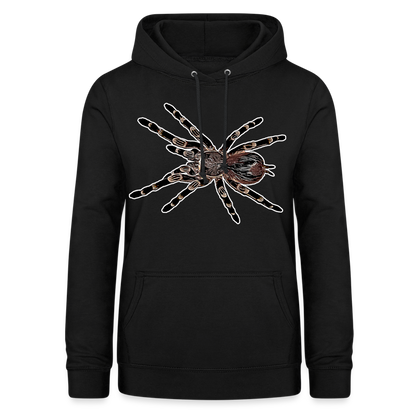 Frauen Freizeit-Hoodie Acanthoscurria geniculata - Schwarz