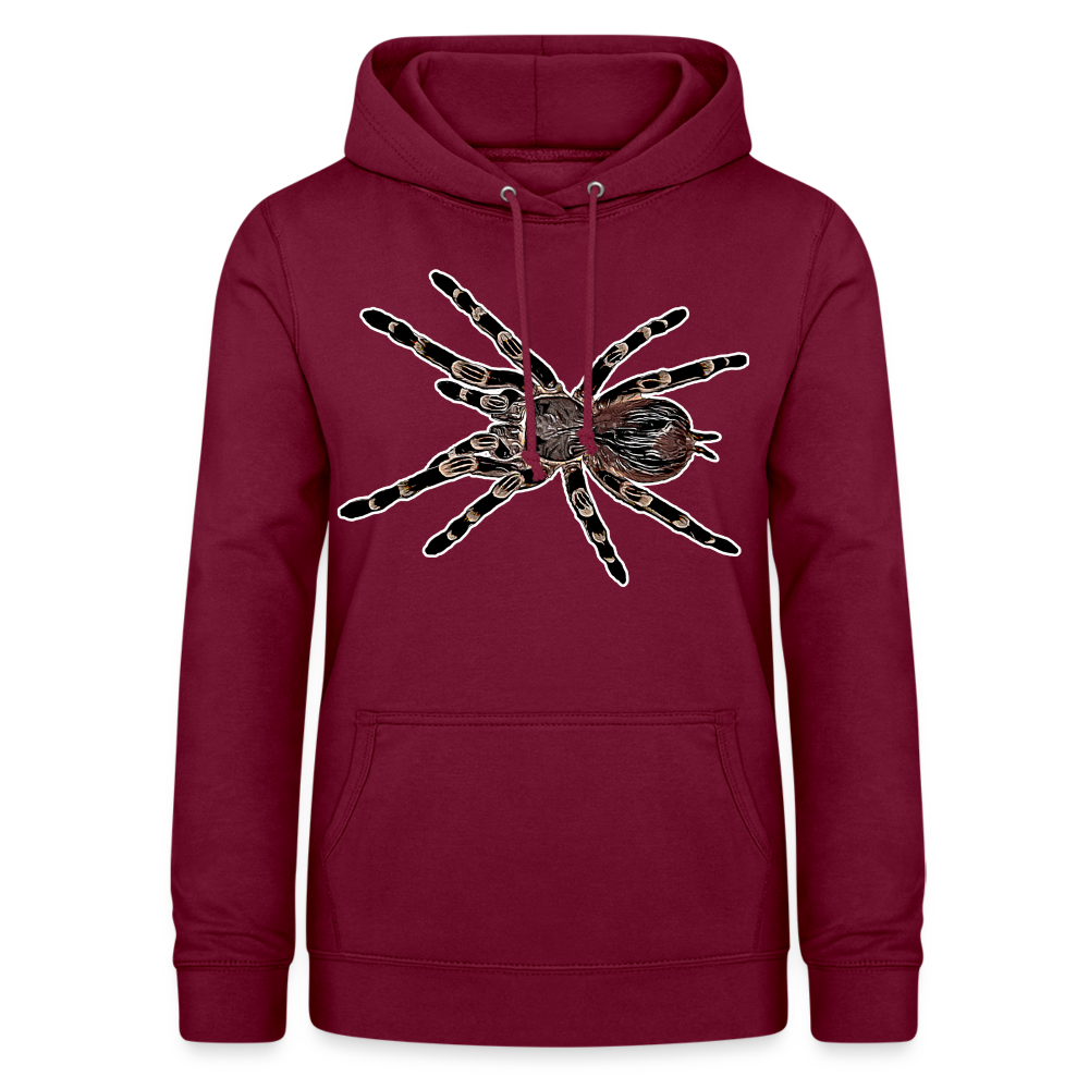 Frauen Freizeit-Hoodie Acanthoscurria geniculata - Bordeaux