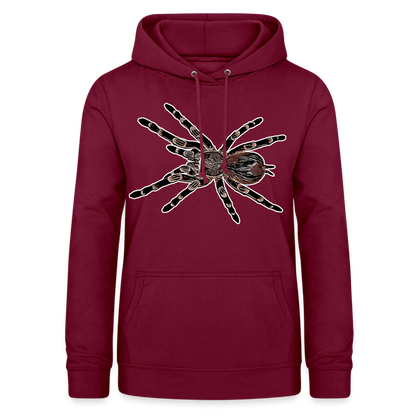 Frauen Freizeit-Hoodie Acanthoscurria geniculata - Bordeaux