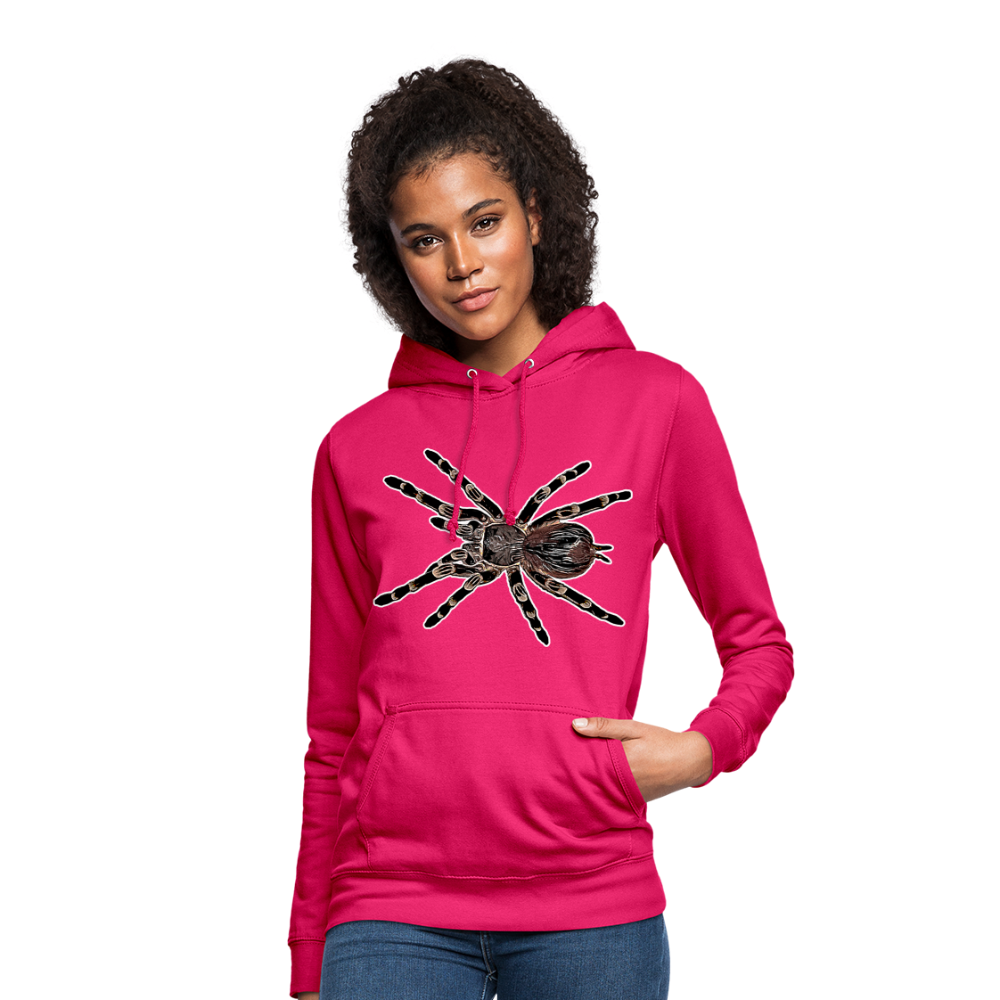 Frauen Freizeit-Hoodie Acanthoscurria geniculata - dunkles Pink