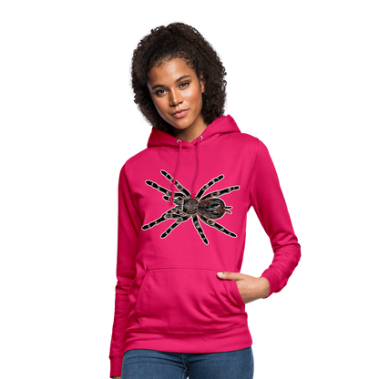 Frauen Freizeit-Hoodie Acanthoscurria geniculata - dunkles Pink