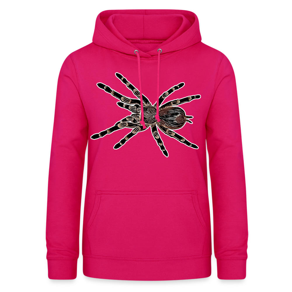 Frauen Freizeit-Hoodie Acanthoscurria geniculata - dunkles Pink