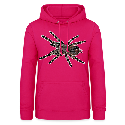 Frauen Freizeit-Hoodie Acanthoscurria geniculata - dunkles Pink