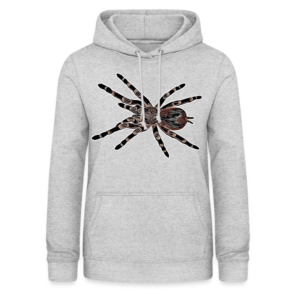 Frauen Freizeit-Hoodie Acanthoscurria geniculata - Hellgrau meliert