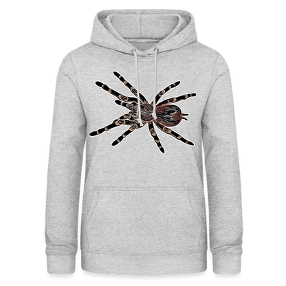 Frauen Freizeit-Hoodie Acanthoscurria geniculata - Hellgrau meliert