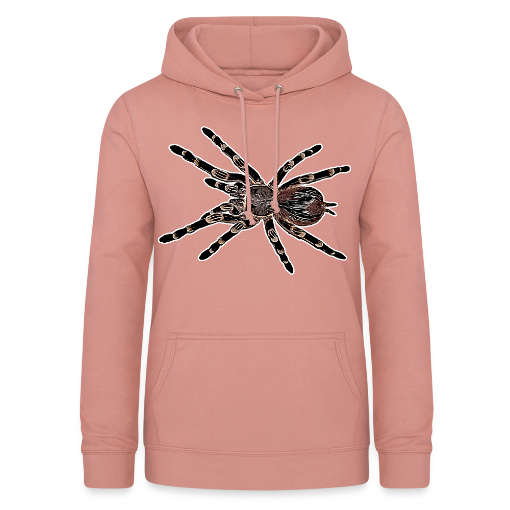 Frauen Freizeit-Hoodie Acanthoscurria geniculata - Altrosa