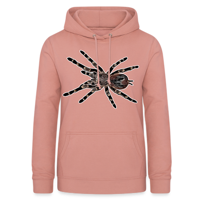 Frauen Freizeit-Hoodie Acanthoscurria geniculata - Altrosa