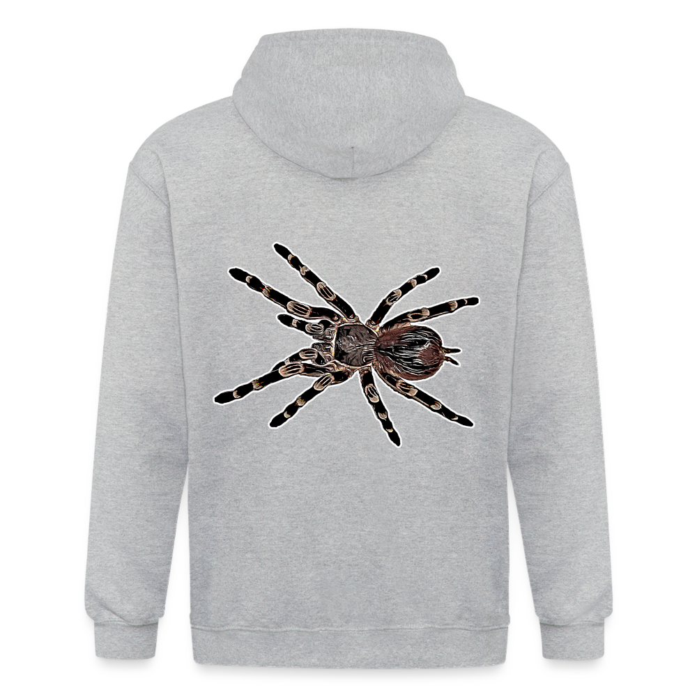Männer Heavyweight Zip-Hoodie Acanthoscurria geniculata - Grau meliert