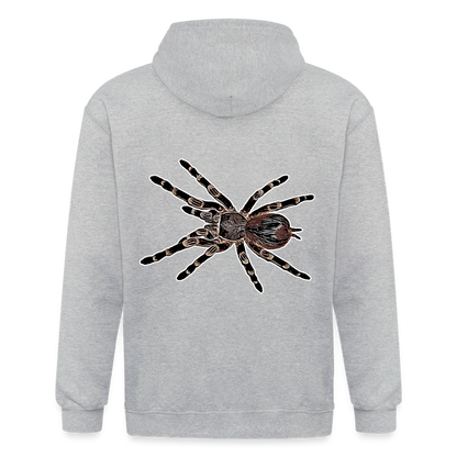 Männer Heavyweight Zip-Hoodie Acanthoscurria geniculata - Grau meliert