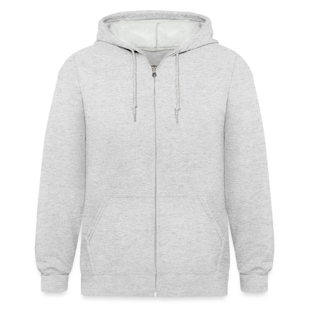 Männer Heavyweight Zip-Hoodie Acanthoscurria geniculata - Weiß meliert