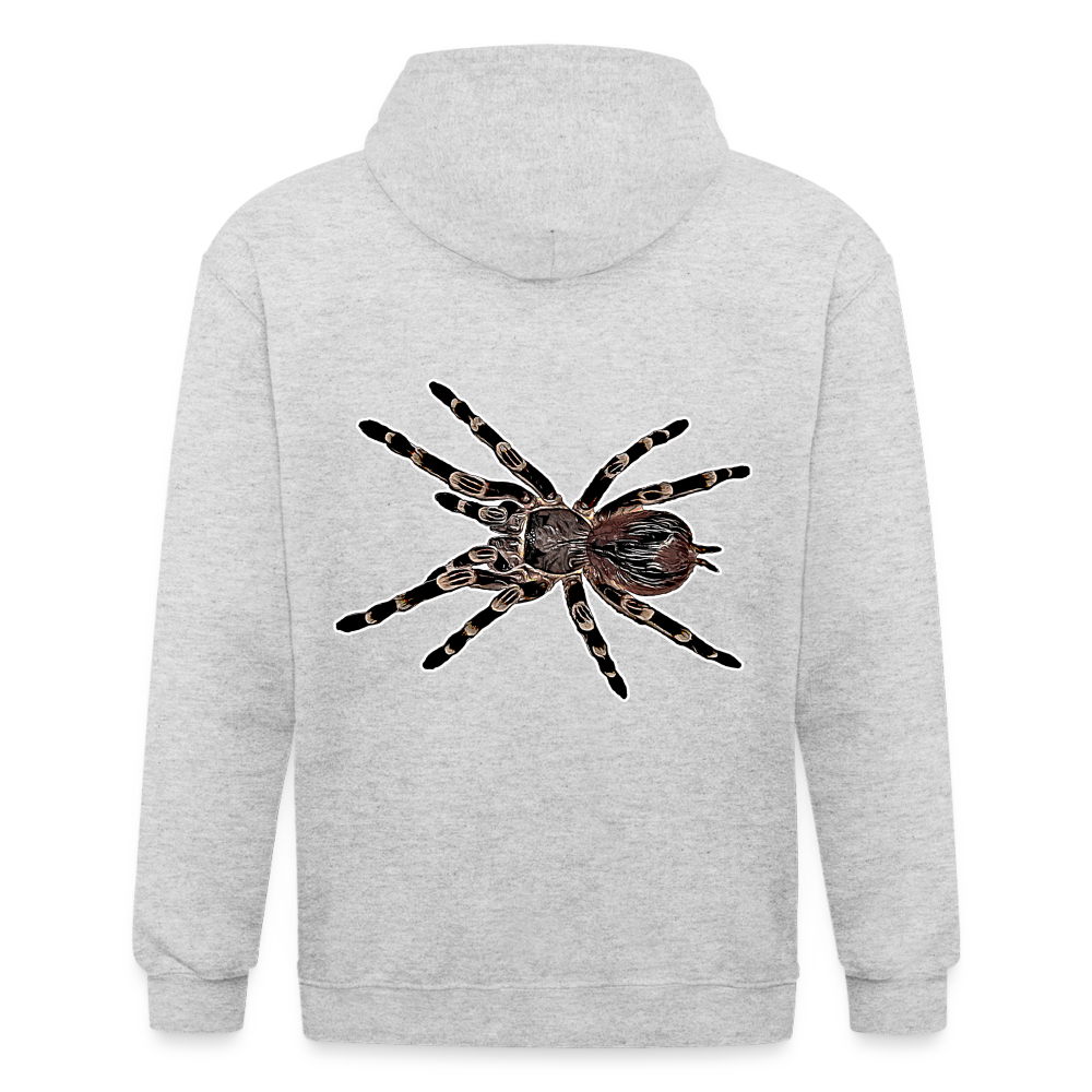 Männer Heavyweight Zip-Hoodie Acanthoscurria geniculata - Weiß meliert