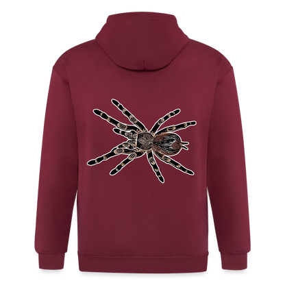 Männer Heavyweight Zip-Hoodie Acanthoscurria geniculata - Maroon