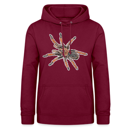 Frauen Freizeit-Hoodie Brachypelma emilia - Bordeaux