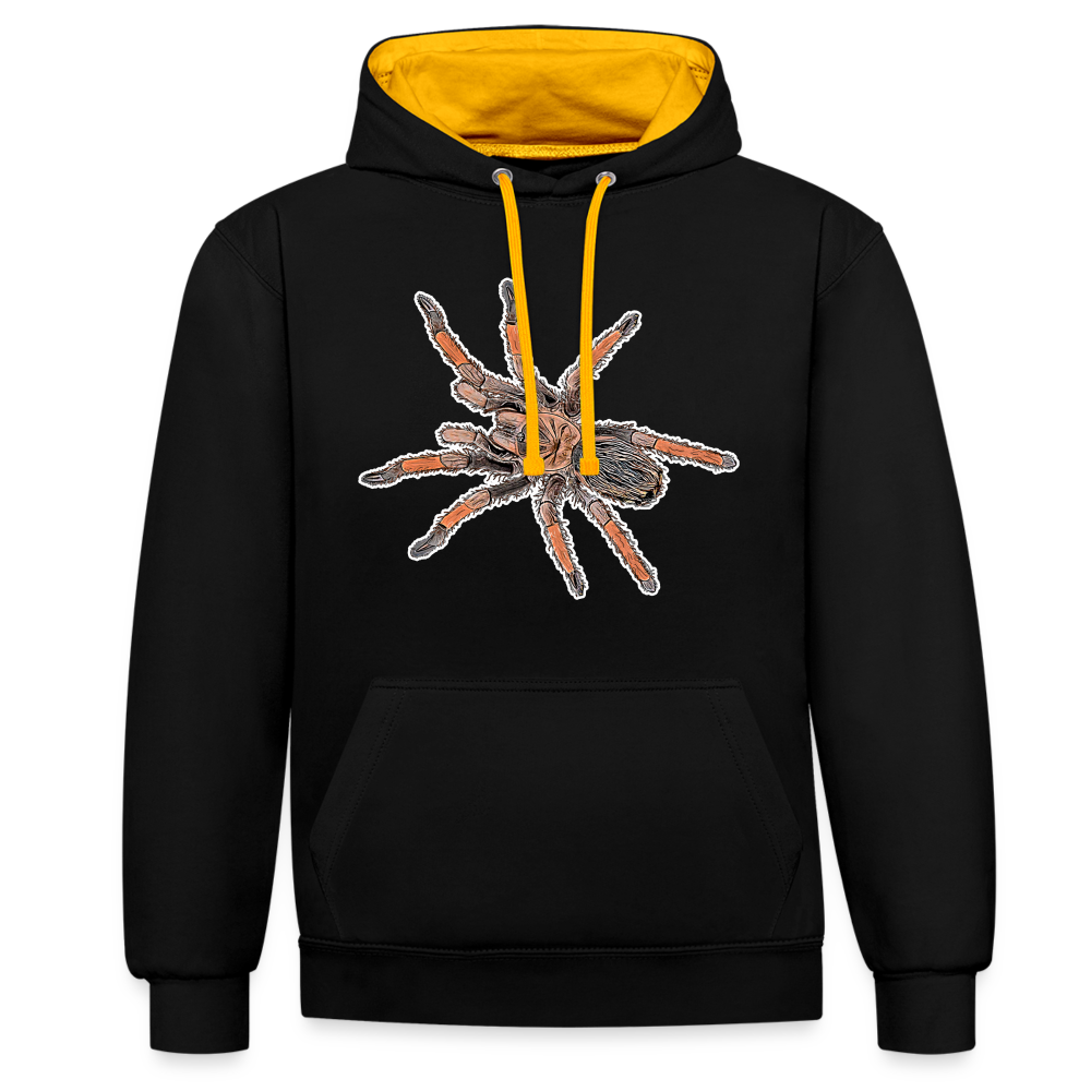 Unisex Kontrast-Hoodie Brachypelma emilia - Schwarz/Gold