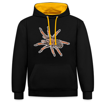 Unisex Kontrast-Hoodie Brachypelma emilia - Schwarz/Gold