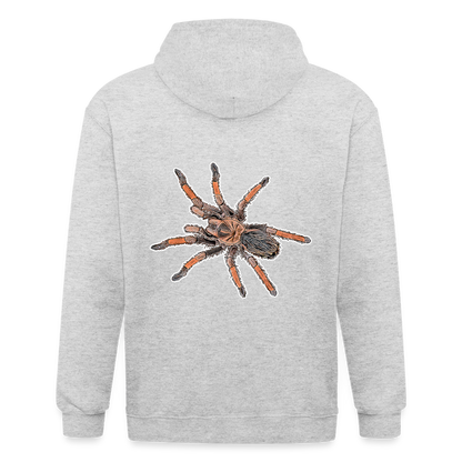 Männer Heavyweight Zip-Hoodie Brachypelma emilia - Weiß meliert