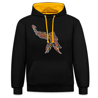 Unisex Kontrast-Hoodie Phyllocrania paradoxa male - Schwarz/Gold