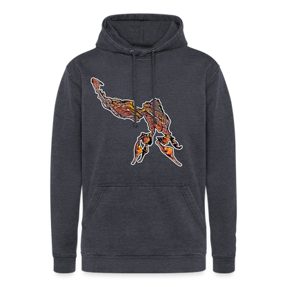 Unisex Vintage Hoodie Phyllocrania paradoxa male - Vintage Navy