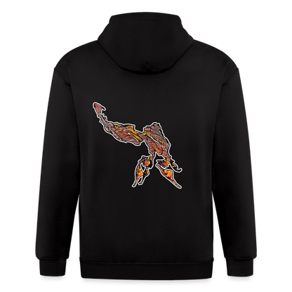 Männer Heavyweight Zip-Hoodie Phyllocrania paradoxa male - Schwarz