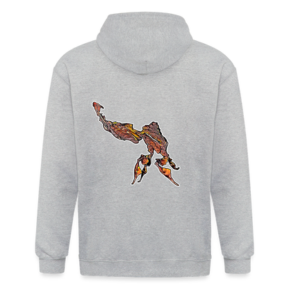 Männer Heavyweight Zip-Hoodie Phyllocrania paradoxa male - Grau meliert