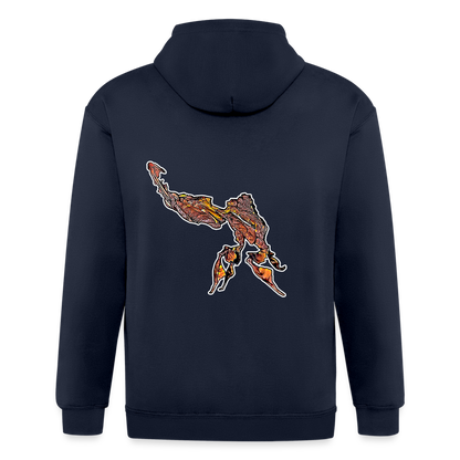 Männer Heavyweight Zip-Hoodie Phyllocrania paradoxa male - Navy