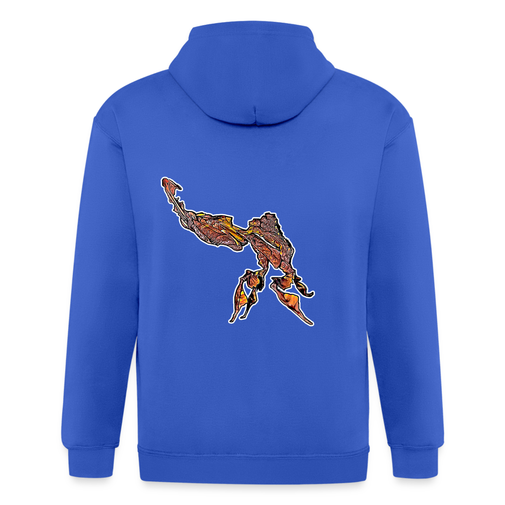 Männer Heavyweight Zip-Hoodie Phyllocrania paradoxa male - Königsblau