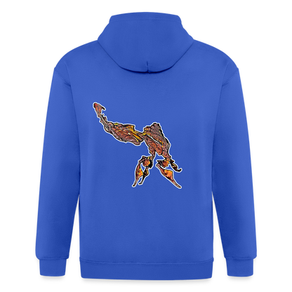 Männer Heavyweight Zip-Hoodie Phyllocrania paradoxa male - Königsblau