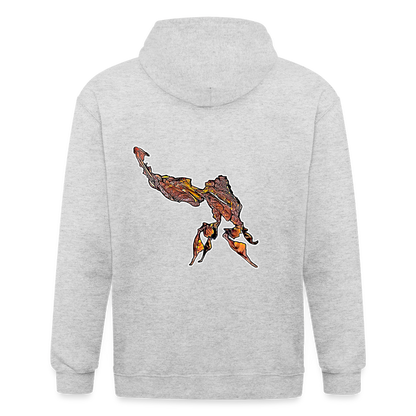 Männer Heavyweight Zip-Hoodie Phyllocrania paradoxa male - Weiß meliert