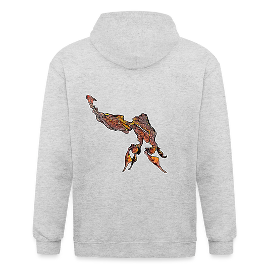 Männer Heavyweight Zip-Hoodie Phyllocrania paradoxa male - Weiß meliert