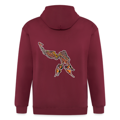 Männer Heavyweight Zip-Hoodie Phyllocrania paradoxa male - Maroon