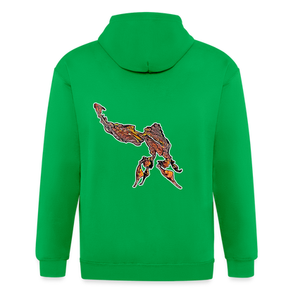 Männer Heavyweight Zip-Hoodie Phyllocrania paradoxa male - Kelly Green