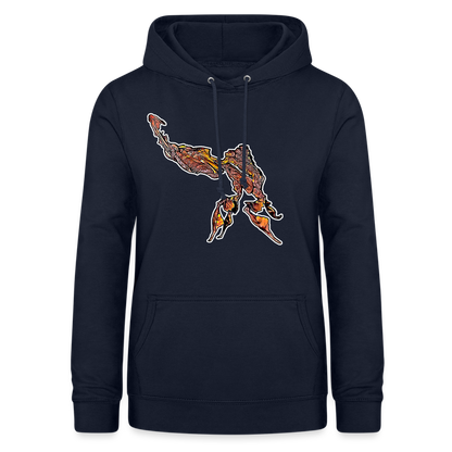 Frauen Freizeit-Hoodie Phyllocrania paradoxa male - Navy