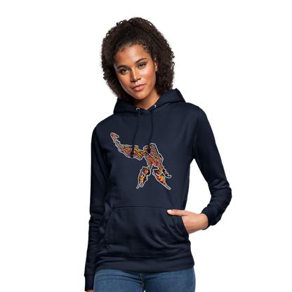 Frauen Freizeit-Hoodie Phyllocrania paradoxa male - Navy