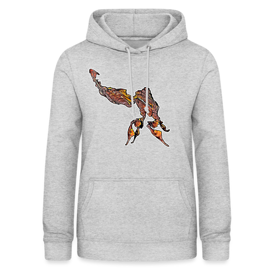 Frauen Freizeit-Hoodie Phyllocrania paradoxa male - Hellgrau meliert