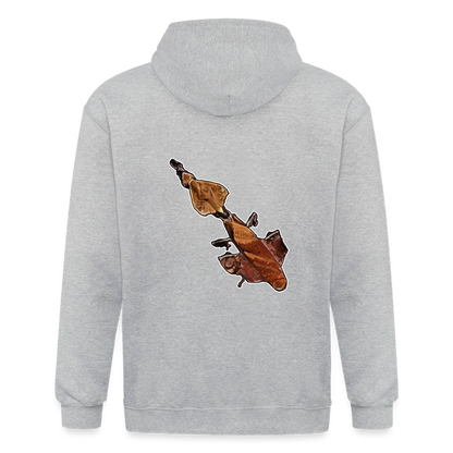Männer Heavyweight Zip-Hoodie Phyllocrania paradoxa female - Grau meliert