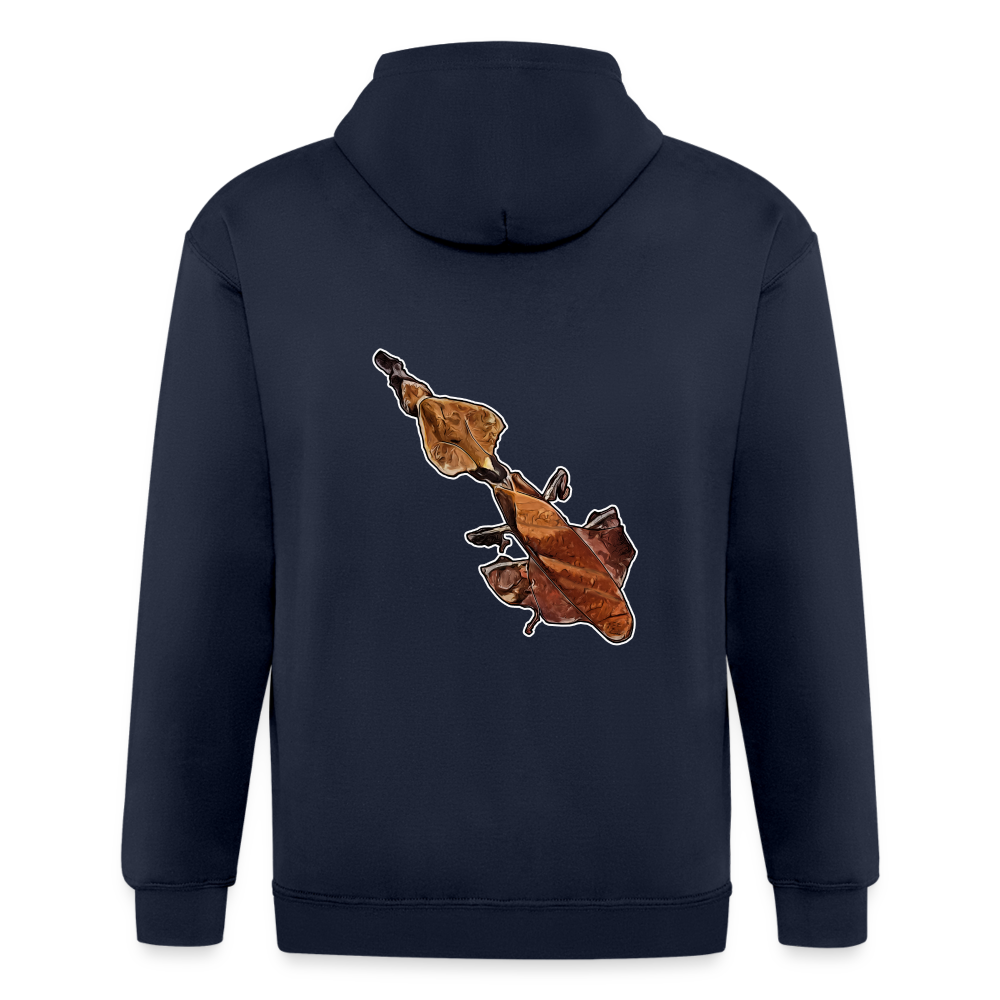Männer Heavyweight Zip-Hoodie Phyllocrania paradoxa female - Navy