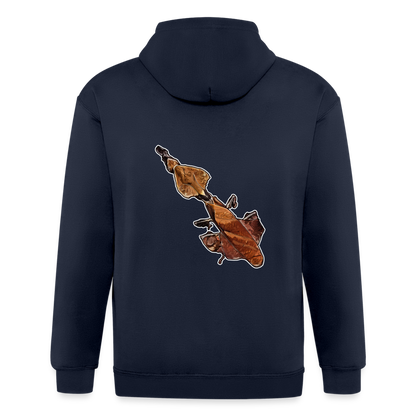 Männer Heavyweight Zip-Hoodie Phyllocrania paradoxa female - Navy