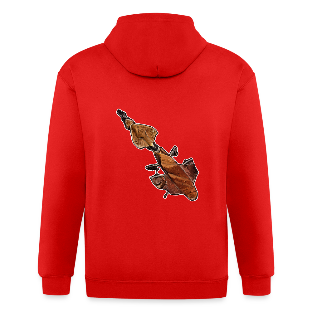 Männer Heavyweight Zip-Hoodie Phyllocrania paradoxa female - Rot