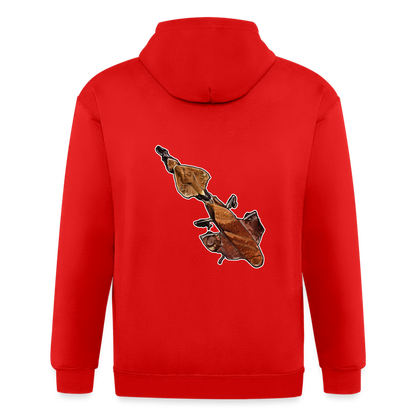 Männer Heavyweight Zip-Hoodie Phyllocrania paradoxa female - Rot